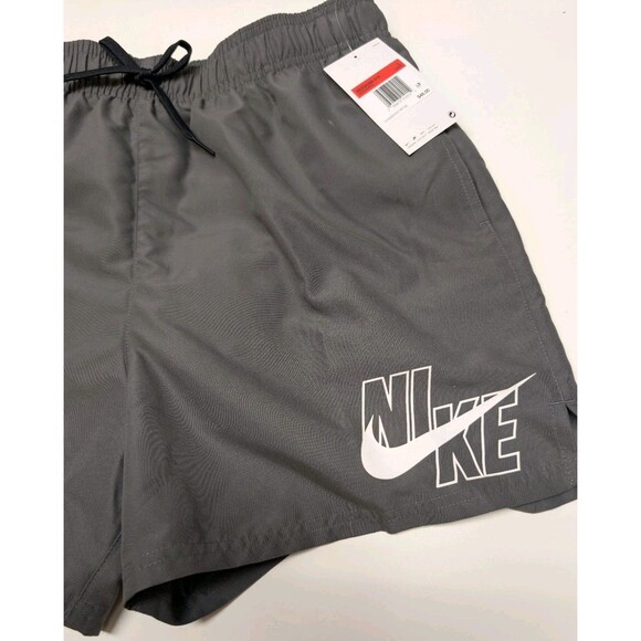 Nike 5IN Volley Short Men's Sports Swim Training Grey NESSA566-018 Large Lined - Picture 2 of 6